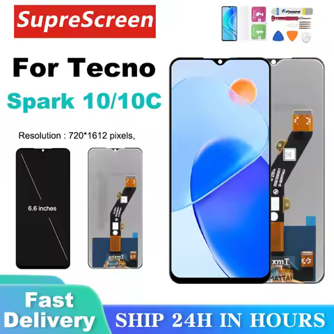 Screen For Tecno Spark 10 LCD KI5q Display Touch Screen Digitizer Assembly For Spark 10C Screen Repl