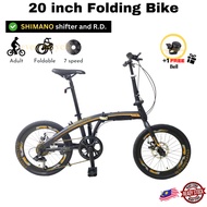 Folding Bike 20 inch SHIMANO Gear 7 Speed Basikal Lipat HTG VELCO ELFOLD Bicycle Sport Adult Dewasa Foldable 折叠脚踏车