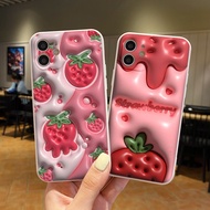 Sweet Strawberry BVC iphone Case for 6/6s/7/8/x/xr/xs/11/12/13/14/pro/max/plus/promax e1096