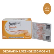 DEQUADIN LOZENGE 250MCG 4'S