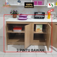 Distrindo - Kitchen Set Lemari Rak Dapur BASAH Tebal Mewah BISA Custom Lubang Sink / Kompor Tanam