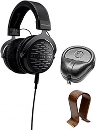 BeyerDynamic DT 1990 Pro Studio Headphones with Slappa HardBody PRO Full Sized Case Black &amp; Universal Wood Headphone Stand