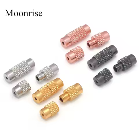 20pcs Brass Column Screw Clasps Barrel Screw Clasp for Bracelet Necklace Jewelry Making Findings 4x1