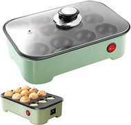Portable Takoyaki Maker, 12 Hole Electric Takoyaki Machine, Home Supplies Takoyaki Maker with Cover, Breakfast Machine for Kitchen, for Making Pancake Balls, Puffs, Takoyaki Green