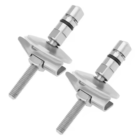 WORTHOWN-1 Pair Toilet Seat Fixing Hinge Set M6 X 71.5Mm Stainless Steel Toilet Lid Hinge Fixing Bra