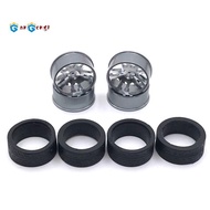 gangongMetal Wheel Rim Rubber Tire Set for  284131 K969 K989 P929 -Z -Q -D IW04M 1/28 RC Car Upgrade