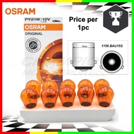 Osram Signal Bulb Amber Yellow PY21W 7507 BAU15s 12V 21W (Slope Leg)