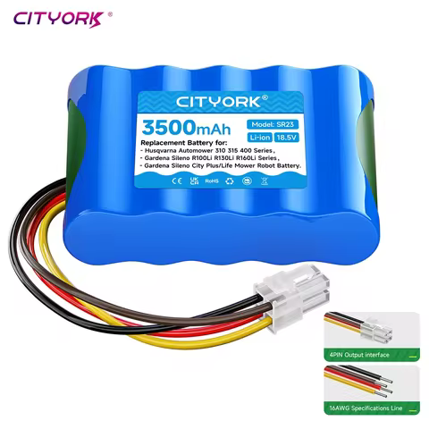 CITYORK 3500mAh Battery for Husqvarna Automower 430X 440 450X 310 315 315X 2016 Sileno Plus Sileno L