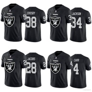 JS Las Vegas Raiders NFL Football Jersey Tshirt Tops Crosby Jackson Jacobs Carr Soccer Jersey Sport Tee SJ