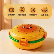 Lunch box Round Burger Stainless Steel lunch box Office Worker Student Portable lunch box Detachable