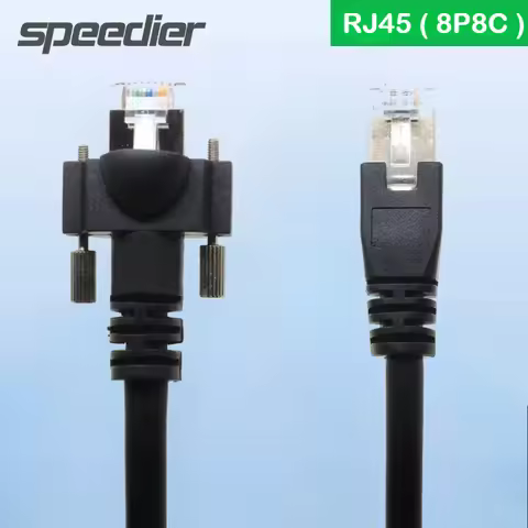 RJ45 To RJ45 GIGE Cable With Screws Mount Gigabit Ethernet Industrial Digital Camera Cables Flexibil