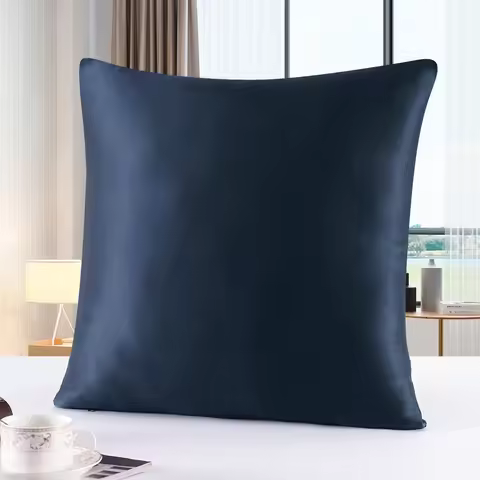 100% Pure Silk Pillowcase With Zipper Cushion Pillow Cover Solid Multicolor Many Sizes 40x40cm 80x80