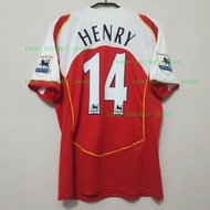2004-2005 Arsenal Home Red Vintage Jersey S-XXL Adult Short Sleeve Jersey Quick Dry Sports Soccer To