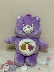 特大公仔 Care Bears 紫色熊毛絨玩具 purple care bear 全新 日本正版 日版毛絨大公仔 大毛公仔 Namco 玩偶 聖誕馴鹿 掛飾 吊飾 飾物 景品 匙扣 公仔 毛公仔 鎖匙