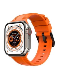 1 Pieza Correa De Reloj Deportiva De Silicona Naranja Con Hebilla De Pista De Llantas, Adecuada Para Apple Watch Ultra Series 1-8, Apple Watch De 38/40/41/42/44/45/49mm