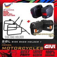 SET KOMBO BOX GIVI E22N,E23N SIDE CASES +SBL SIDEBAGS HOLDER FOR HONDA RS150R,RS-X,ADV150,CBR 250R,W