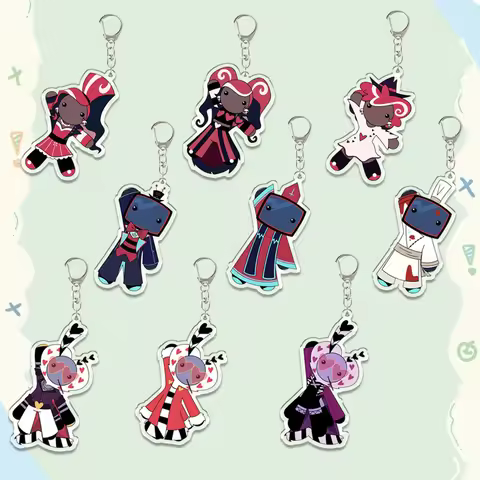 For 3V Velvet Vox Valentino Acrylic Keychain Anime Peripherals Custom Cartoons Decoration Pendant Gi