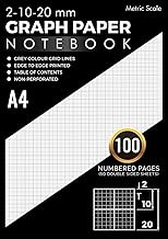 2-10-20 mm Graph Paper Notebook: A4 (8.27" x 11.69") | Metric Scale | Edge to Edge Printed Without B