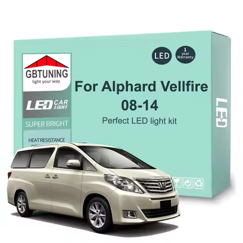 13Pcs Canbus LED Interior Light Bulb Kit For Toyota Alphard Vellfire 20 Series 2008 2009 2010 2011 2