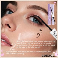 BORAG 10ml Lash Bond and Seal, 72 Hours Super Hold Non-Irritating Eyelash Bond and Seal, Hot Waterpr