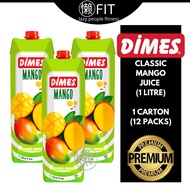 Dimes Classic Mango Juice 1litre 1carton (12packs) Premium Mango Sebenar Fruit Juice