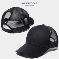 cap lelaki cap men topi pantai Summer Can Tie High Ponytail Braids Women Cotton Mesh Hat