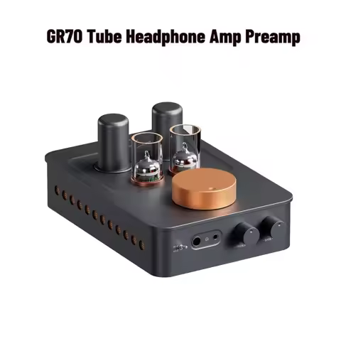 Fosi Audio GR70 Tube Headphone Amplifier Preamp Class A Vacuum tube Amp with 5654W*2 & 6Ж4*2 3.5mm &
