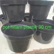 Terbaru 1 Lusin Pot Plastik Hitam 30 / Pot Bunga Pot Bibit Pot Benih