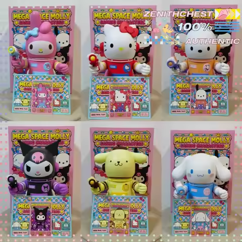 Authentic POPMART Space Molly 400% Sanrio Limited Edition In Collaboration Mystery Box Adorable Acti