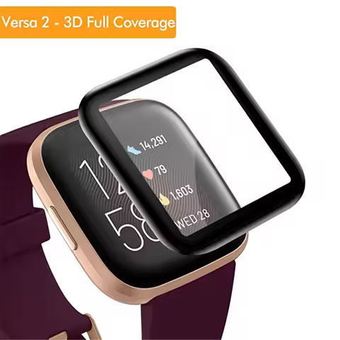 3D Protective Film Cover Tempered Glass For fitbit versa 2 versa2 Smart Watch Full Screen Protector 