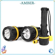 AMBER LED Torches Waterproof 3LED/7LED/1W Super Bright Flashlight Toch