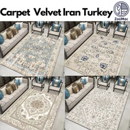 [Zoomac]Karpet Velvet L/XL/XXL/4XL/5XL CarpetsFloor Mat/Rugs/Karpet Iran Velvet Turkey Home Deco rug