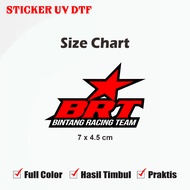 Glossy Racing Star Sticker 7cm Motorcycle Racing Sticker Sponsor LV/Up UV DTF Multi Sticker