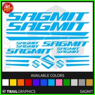 ➷ ◹ ╱ SAGMIT Sticker Decal Vinyl Bike Frame for Mountain Bike, Road Bike, Fixie