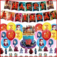 YB2 Descendants Rise of the Reds Themed Decoration Celebrate birthday PartyBanner Balloon Caketopper
