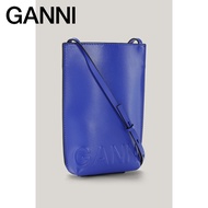 [End of Season Discount] Ganni Female Bag Klein Blue logo Mobile Phone Bag Vertical Crossbody Bag A4