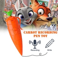 (Buy 1 Gift 1) Zootopia Judy Carrots Pencil Recorder Functional Recording Action Carrots Kids Gift