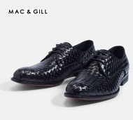Mac&Gill Classic Derby Buono Woven Leather Lace-Up Shoes รองเท้าแบบหนังแท้ผูกเชือกสำหรับผู้ชายแบบหนั
