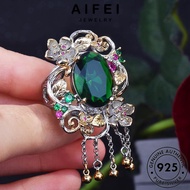 AIFEI JEWELRY Adjustable 925 Accessories Silver Ring For Korean Emerald Women Perak Perempuan Cincin 純銀戒指 Two-Color Retro Original Sterling R2130