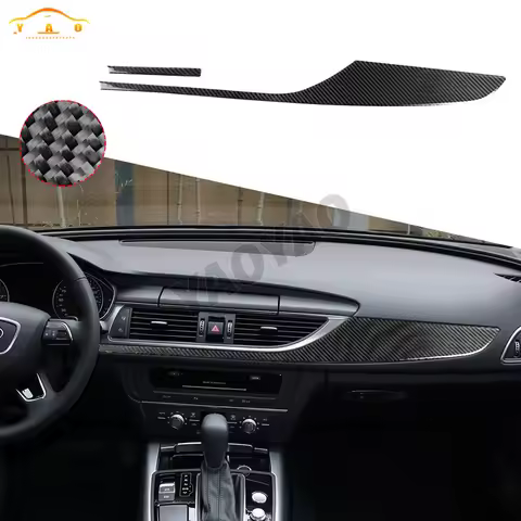 Carbon Fiber Car Dashboard Decoration Cover Trim Sticker For Audi A6 S6 C7 A7 S7 4G8 2012-2018 Car I