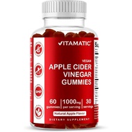 Vitamatic Apple Cider Vinegar Gummies-1,000mg-60 Pcs Per Serving Vegan Gummies-Apple Cider Vinegar G