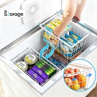 SJorage Expandable Freezer Organizer Bins AdjustableWidthStackable Baskets for 5-9 Cu.ftChestFreezer