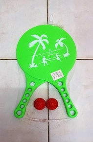 ไม้ปิงปอง ไม้ปิงปองชายหาด Plastic Beach Ball ชุดคู่ฟรีลูกบอลยาง2ลูก เหมาะสำหรับเด็กอายุ 5ปีขึ้นไป