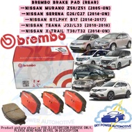 BREMBO NISSAN SERENA C26/C27 / TEANA J32/L33 / X-TRAIL T30/T32 / SYLPHY B17 / MURANO Z50/Z51 REAR DI
