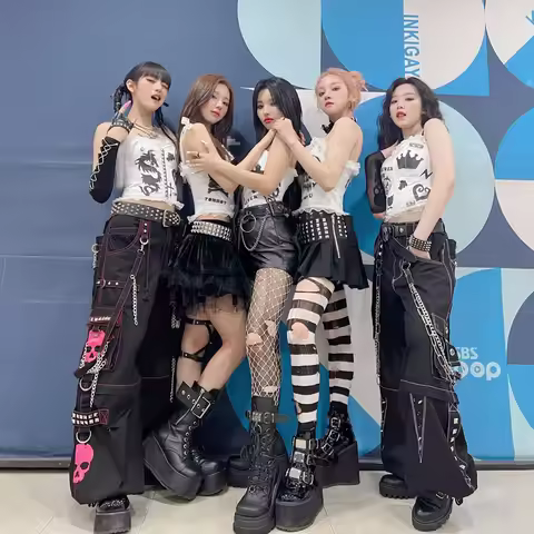 Tomboy K-pop Stage Outfit Women Y2k Clothes Vest Festival Clothing Rave Concert Outfits Dancer Outfi