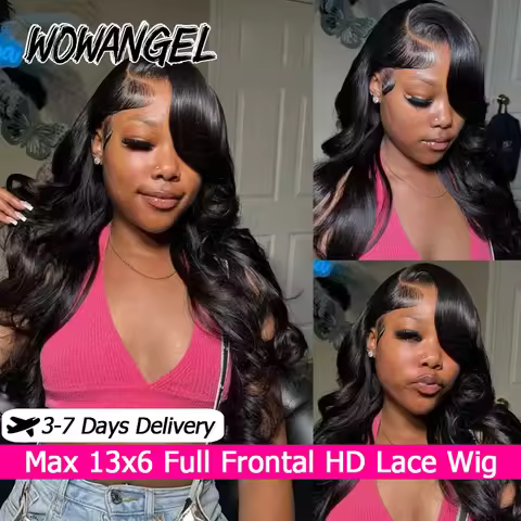 34inch Body Wave 13x6 HD Lace Front Wigs Human Hair Pre Bleached Skinlike HD Lace Full Frontal Wigs