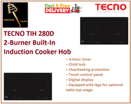 TECNO TIH 280D 2-Burner Built-In Induction Cooker Hob / FREE EXPRESS DELIVERY