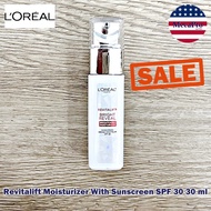 70% Sale!! EXP 07/2025 LOreal® Revitalift Moisturizer With Sunscreen SPF30 30ml ลอริอัล รีไวท์ทัลลิฟ