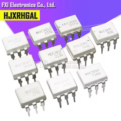 10PCS MOC3062 MOC3020 MOC3021 MOC3023 MOC3043 MOC3052 MOC3063 MOC3083 DIP6 new and original IC