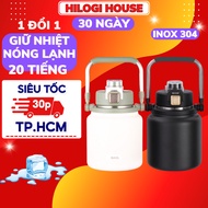 1800ml thermos bottle, 304 stainless steel thermos water bottle, pouring spout and handle, keeps hot